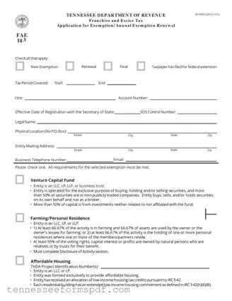 Fill Out Your Tennessee 183 Form