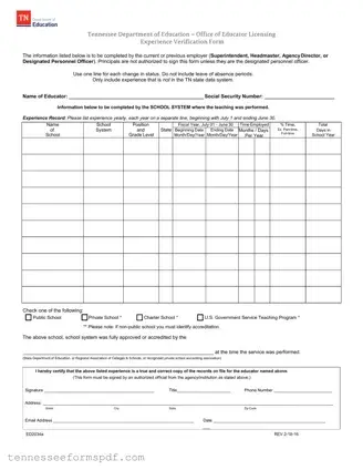 Fill Out Your Tennessee Ed2034A Form