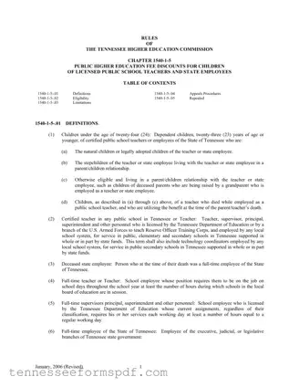 Fill Out Your Tennessee Higher Education Discount Form