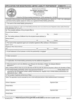 Fill Out Your Tennessee Ss 4482 Form