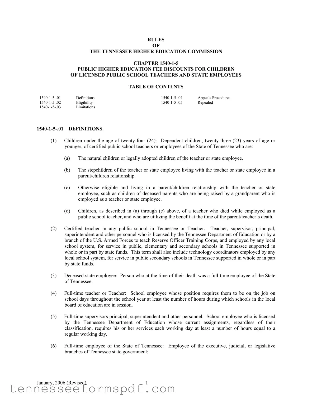Fill Out Your Tennessee Higher Education Discount Form